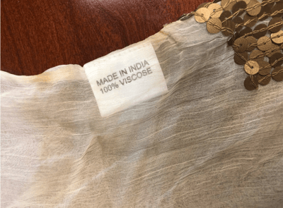 Ranee’s beach cover up label